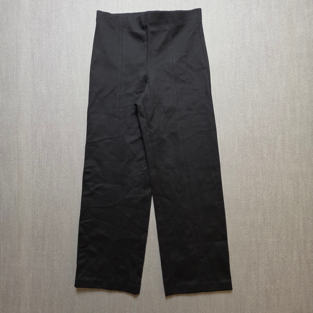 Banana Republic Ponte Pants Women M Black High Rise Straight Pintuck 445853-00-1